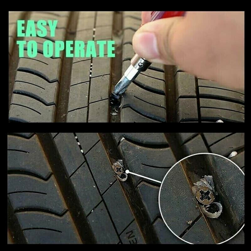 Universal vácuo pneu reparação prego kit para carro, motocicleta, scooter, pregos de borracha sem câmara, pneu punção reparação cola ferramenta