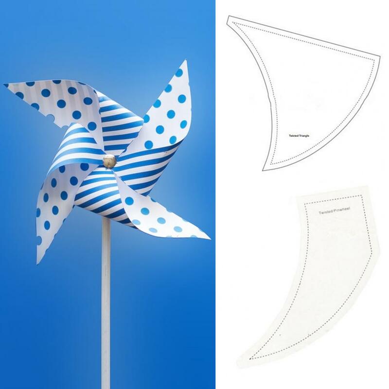 2Pcs Pinwheel Template Portable Not Easily Break Easy Tailoring Kids Supply Windmill Clipping Template Windmill Template