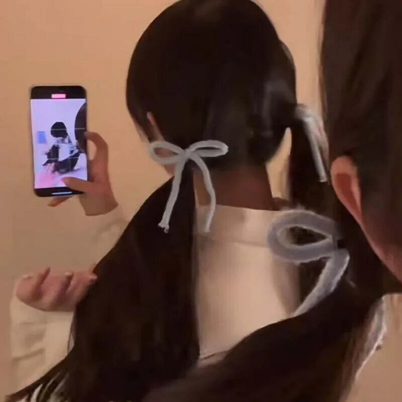 Pince à Cheveux avec Nministériels d Papillon pour Femme et Fille, Accessoire de Coiffure, Style Coréen Doux Rouge