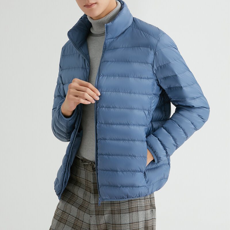남성용 90% 화이트 덕 다운 후드 재킷, 겨울 가을 코트, 초경량 다운 재킷, 따뜻한 아웃웨어 파카, 야외 파카
