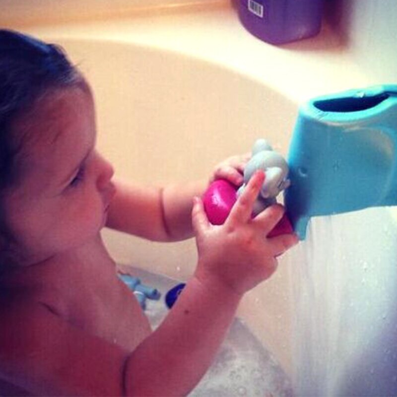 Capa bico banho para banheira, protetor chuveiro bebê, cor aleatória, maneira divertida proteger o bebê