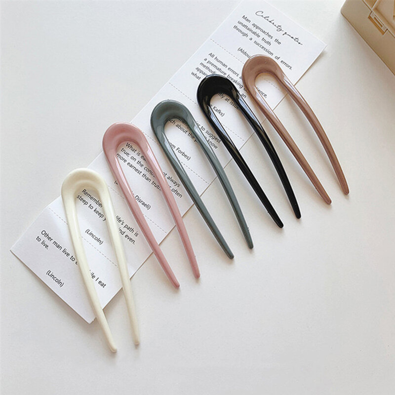 Korean Simple U-shaped Disk Hair Elegance Vintage Hair Accessories Hair Sticks Hairpins Hair Fork