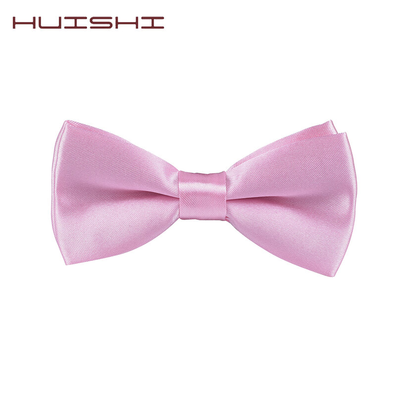 HUISHI-pajarita para niños y niñas, pajarita bonita de Color sólido, accesorios para el cuello de mariposa