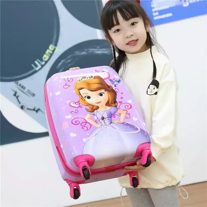 18 cal Disney podróży walizka na kółkach kreskówki torby podróżne dla dzieci rolling bagaż podręczny ons kabiny bagaż na kółkach