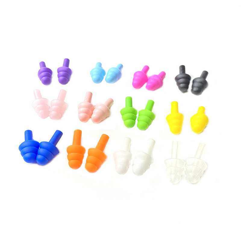 1Box is 5Pairs New Comfort Earplugs Noise Reduction Silicone Soft Ear Plugs Swimming Silicone Earplugs Protective For Sleep