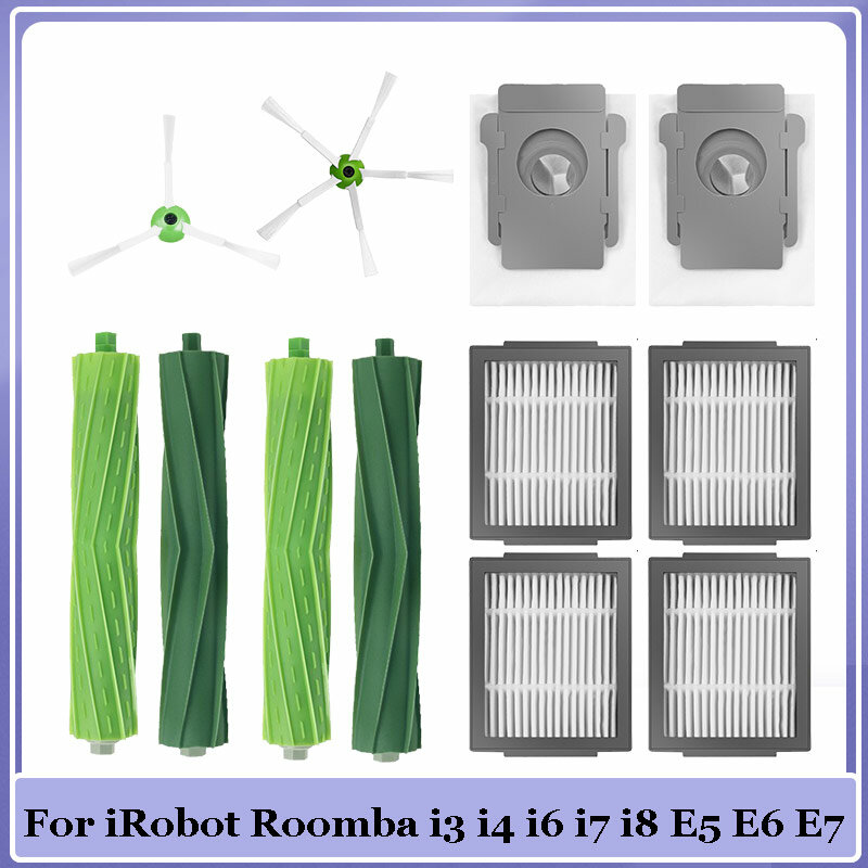 Główna szczotka boczna do iRobot Roomba i3 i4 i6 i7 i8 E5 E6 E7 części do czyszczenia próżniowa j7 woreczek pyłowy wysokiej jakości akcesoria filtra Hepa