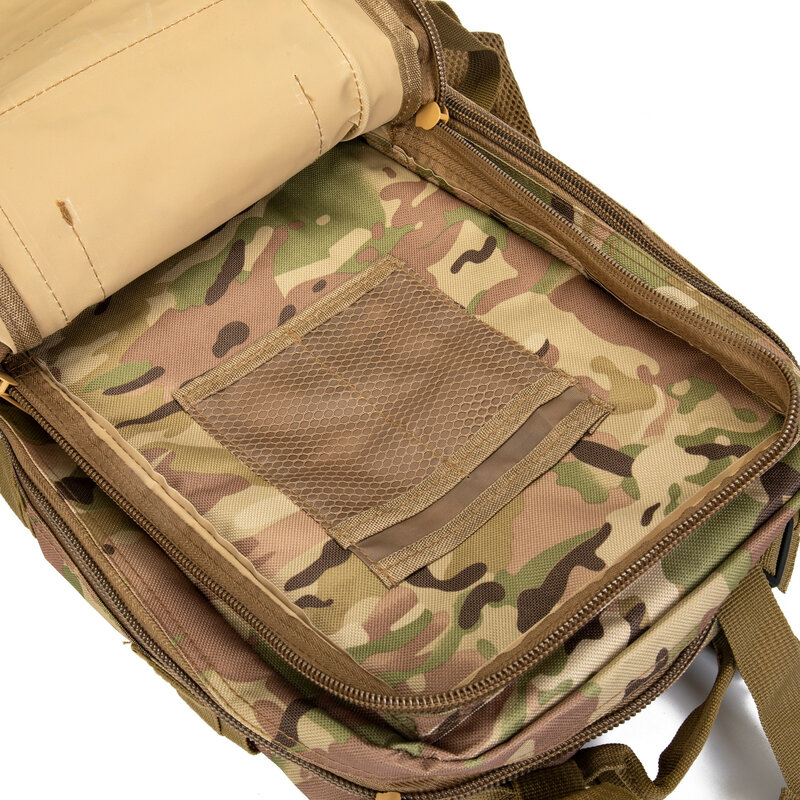 حقيبة ظهر بنمط عسكري للأماكن الخارجية سعة 25 لتر حقيبة ظهر رياضية مرنة حقيبة طوارئ مناسبة للتنزه والتخييم والصيد