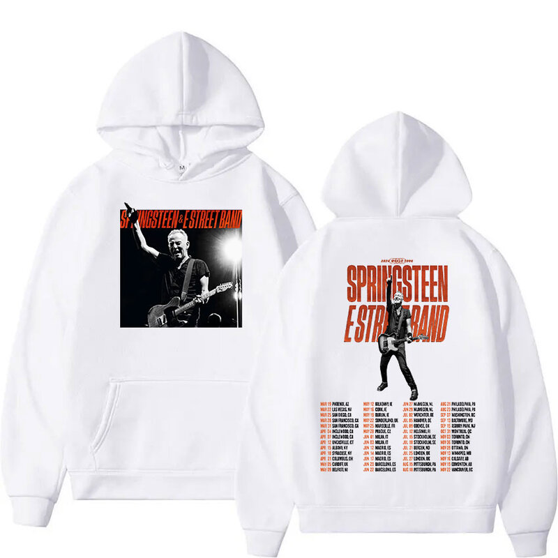 Bruce Springsteen and E Street 2024 Tour Print hoodie Men Women Hip Hop Vintage Fashion pullover Oversized Sweatshirt Streetwear