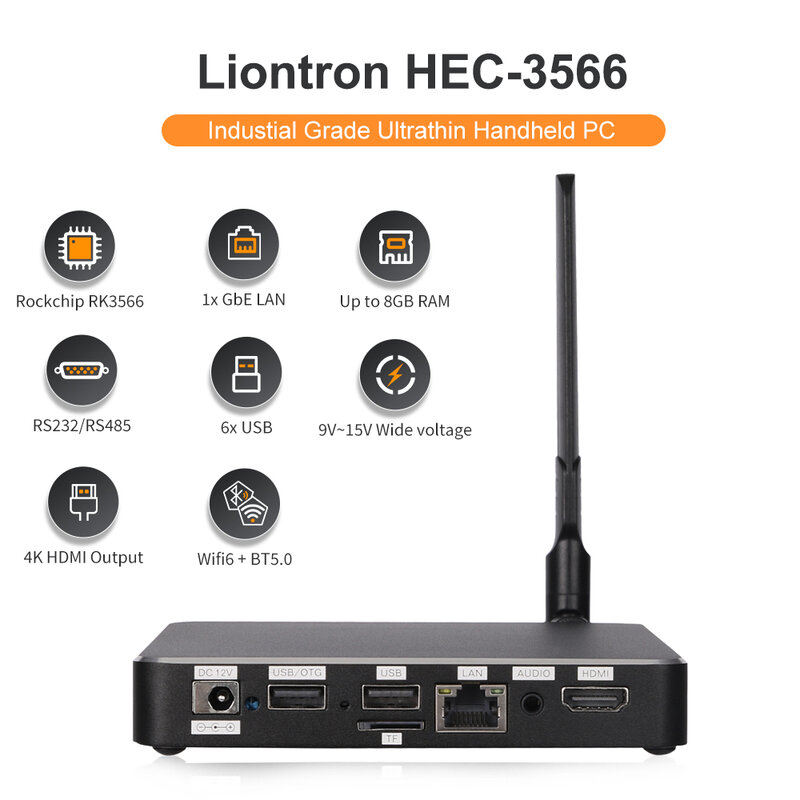 Liontron-Mini PC Linux PC Android 8GB DDR4 128GB SSD 4 núcleos 4K 60HZ Linux 10 Rockchip UHD gráficos HDMI M.2 SATA 2280 USB