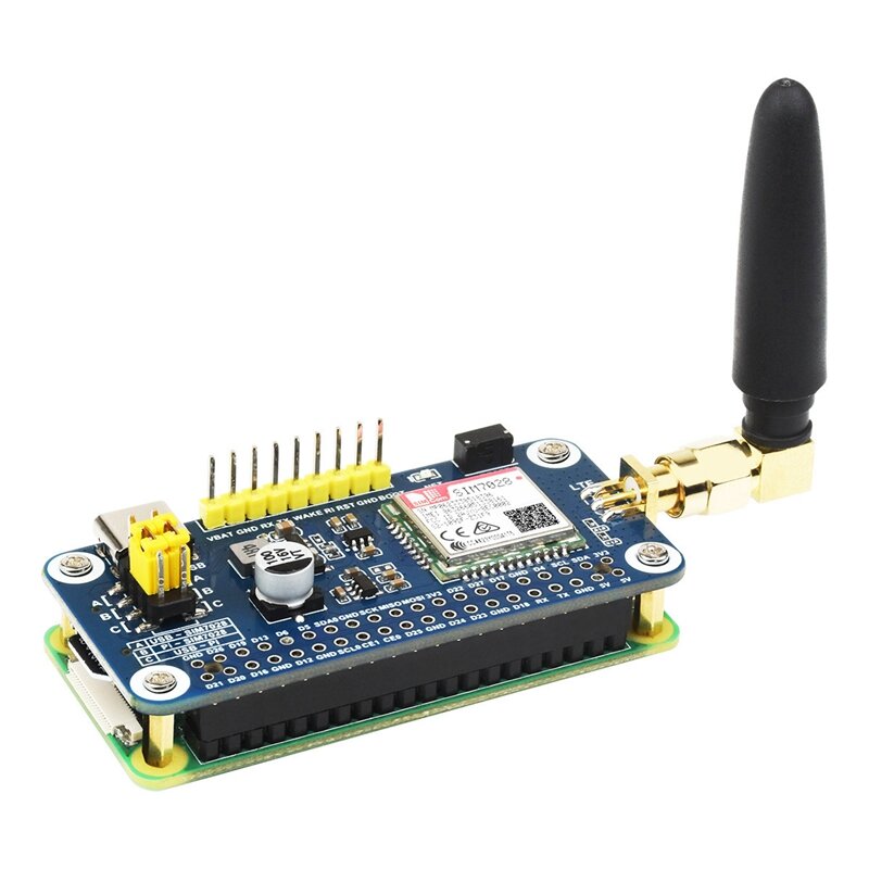 Sim7028 Draadloze Communicatiemodule Nb-Iot Hoed Voor Raspberry Pi, Ondersteunt Wereldwijde Bandcommunicatie Met Antenne