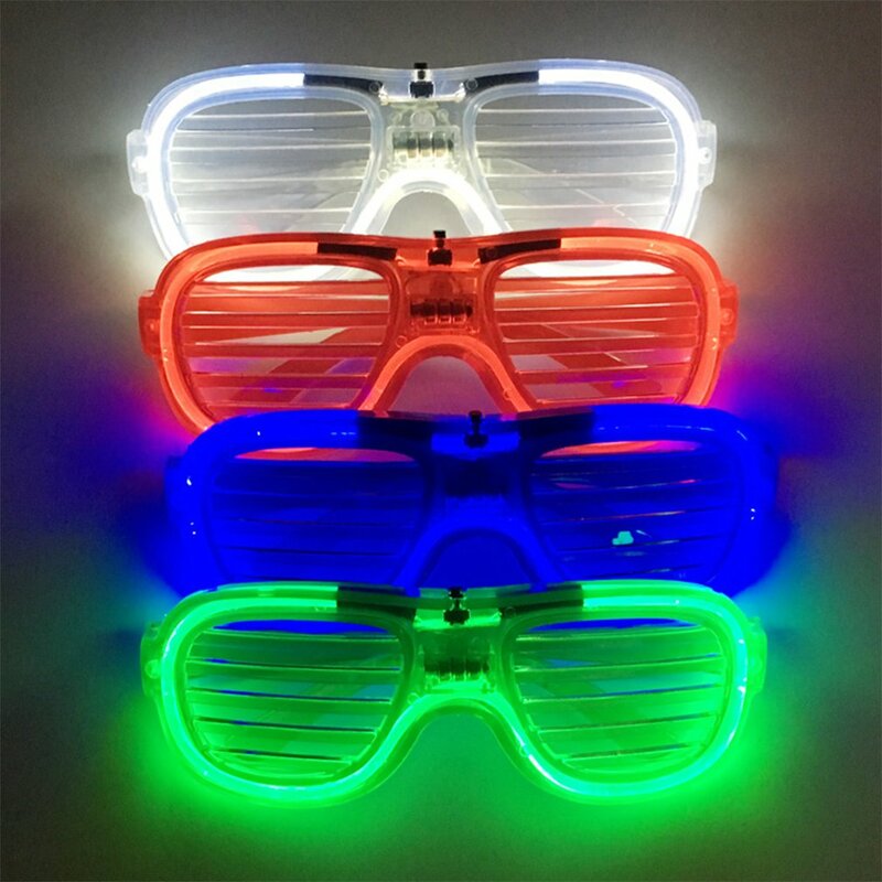 Óculos LED Light Up para crianças e adultos, material de festa Brilha no Escuro, favores de néon, moda, 2024