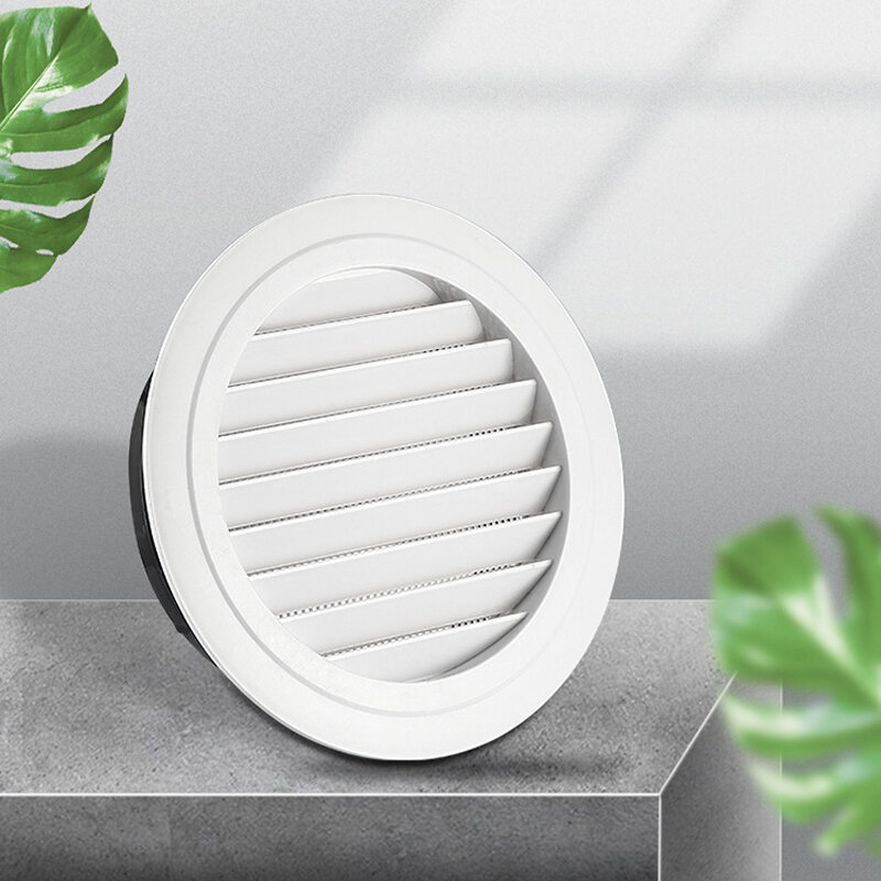 Adjustable Air Ventilation Cover Round Ducting Ceiling Wall Hole ABS Air Vent Grille Louver Kitchen Bath Air Outlet Fresh System