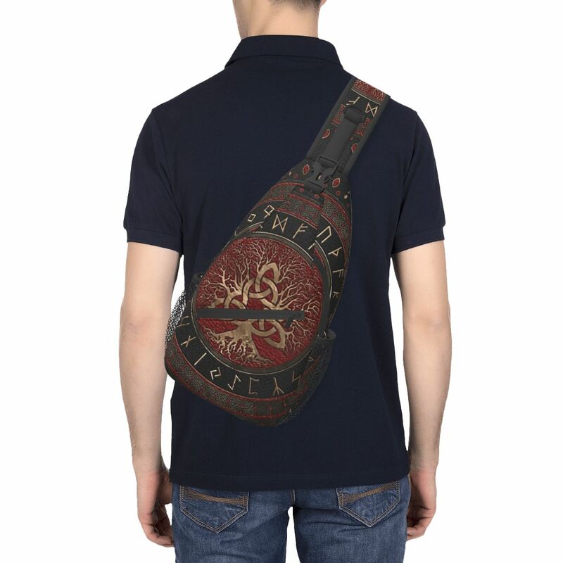 Norse Myenson-Sac à bandoulière unisexe, sac de sport arbre de vie Triquetra, sacs à dos de voyage initiés à la mode pour hommes et femmes