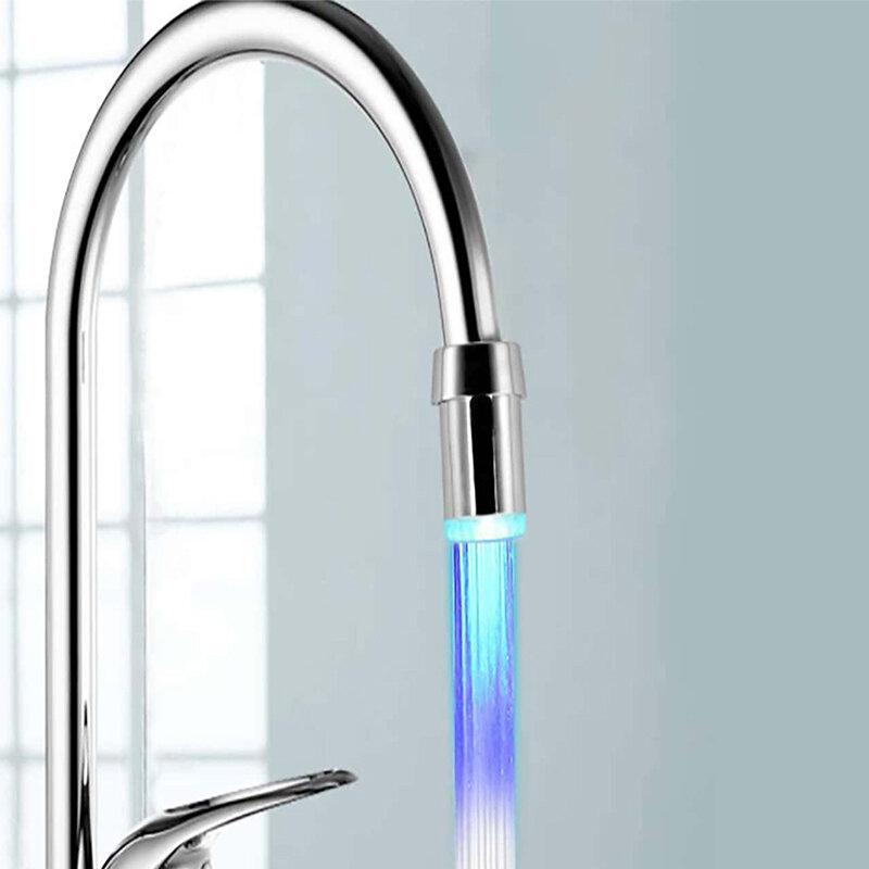 NEW Led Night light rgb faucet creative water lamp shower lamps romantic 7-color bathing household bathroom decorative lights