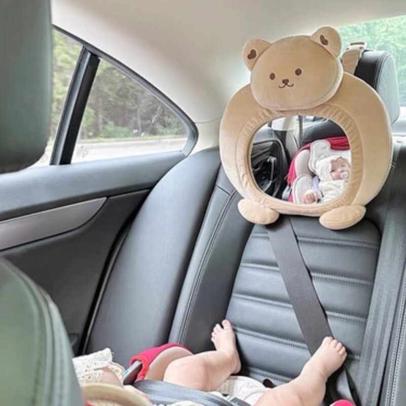 Large Rear Facing Bear Glass Anti Reflective Car Glass Child Seats Reverse Viewer See Your Kids Clearly in the Vehicle