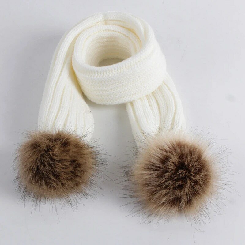 Sciarpa invernale da donna 2023 sciarpe con pompon di pelliccia spessa fascia calda scialli da donna avvolge coperta cappello femminile sciarpa Set accessori nuovo