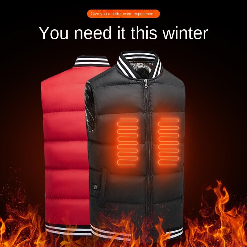 heating down vest heating vest electric heating horse clip heating cotton clothes for the elderly spot wholesale Amazon