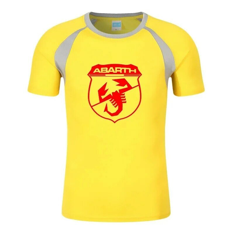 Abarth-camiseta masculina de manga curta com gola redonda, estampa verão, novo, 8 cores, confortável, respirável, tops roupas, 2022