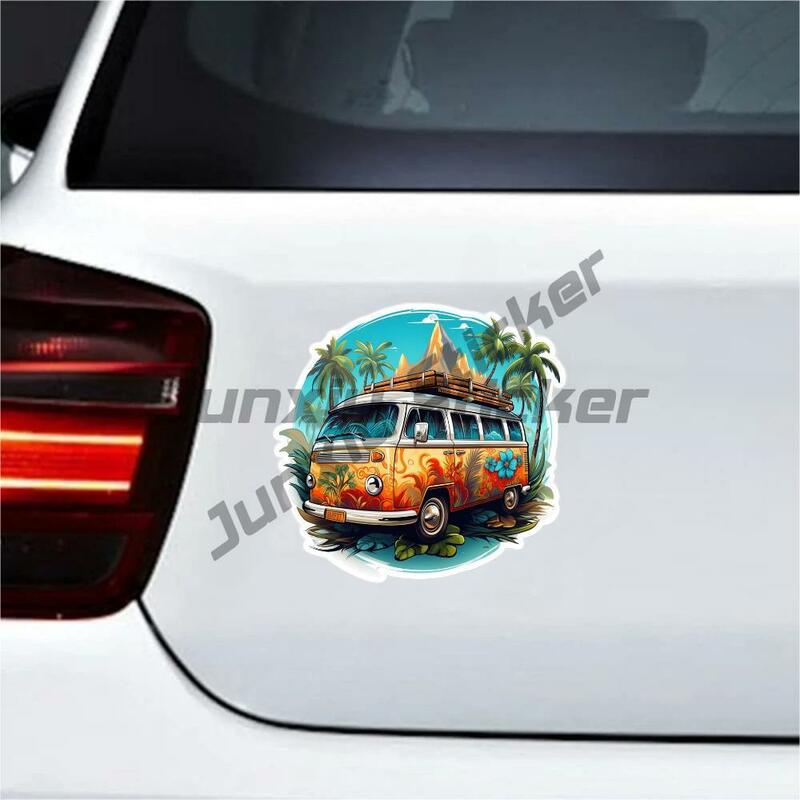 Camper Surf Van Sticker Laptop Hydroflask Surfboard Decoration Boat Accessories Style for Car Anime Waterproof  Accessorie