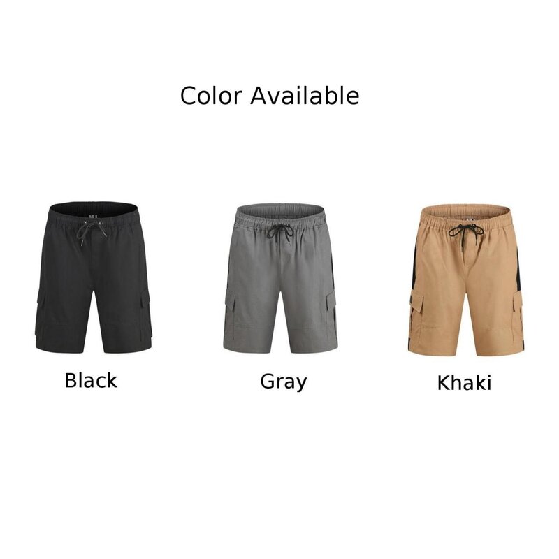 Pantalones cortos de cintura elástica para hombre, pantalón corto de cintura media, ligero, elástico, Color sólido, cómodo, nuevo y elegante, Verano
