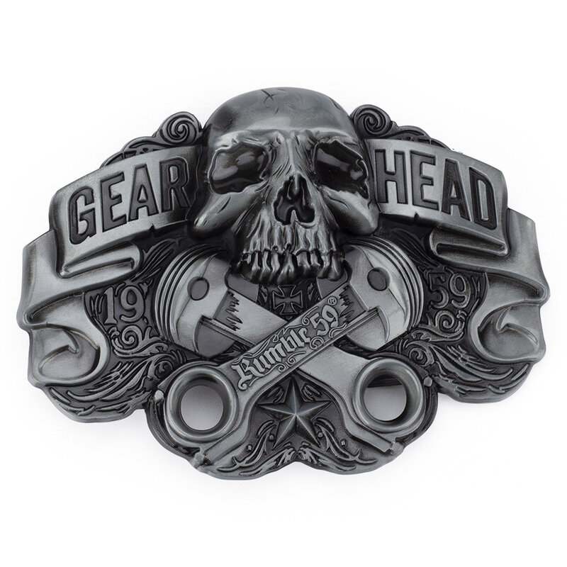 Gear Head Belt Buckle Piston Skull Ghost Locomotive