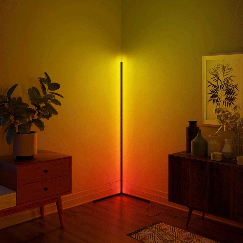 Умная цветная напольная лампа RGB Dream с музыкальной синхронизацией, современная, 16 миллионов цветов, меняющая настроение, с приложением и дистанционным управлением