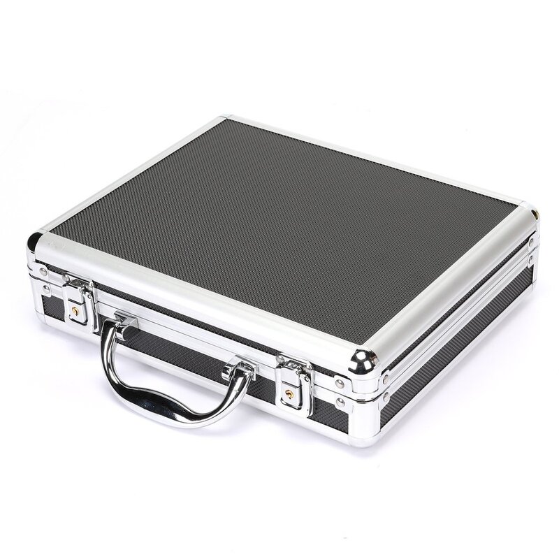 Портативный алюминиевый ящик для инструментов, коробка для хранения инструментов, внешнее безопасное оборудование, портативный ударопрочный ящик для инструментов с губкой