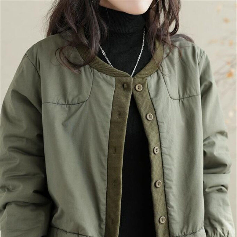 Модная осенне-зимняя одежда с хлопковой подкладкой женское легкое теплое хлопковое пальто в Корейском стиле свободная повседневная куртка Женские топы