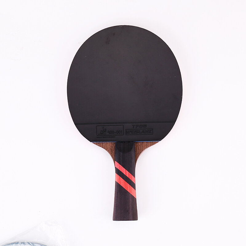 Raqueta de tenis de mesa de hoja de fibra de carbono, doble cara, espinillas en juego de paleta de Ping Pong