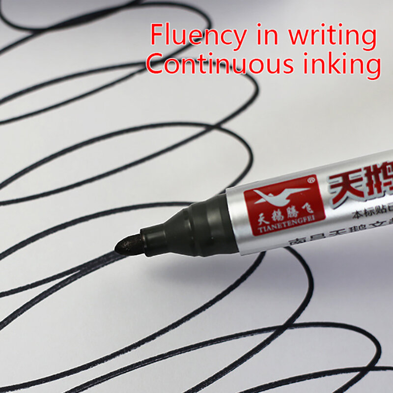 Impermeável Capable Mark Pen, oleosa caneta marcador, Trabalho Logística, secagem rápida Pen Signature, oleosa marcador, papelaria, cabeça grande, 1pc
