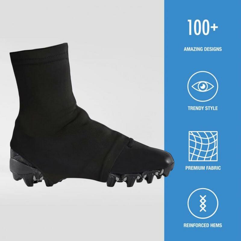 Football Cleats Shoe Covers Sandproof Soccer Spikes Foot Covers for Rugby Hockey Shoes Anti Heel Drop Shoe Socks for Football