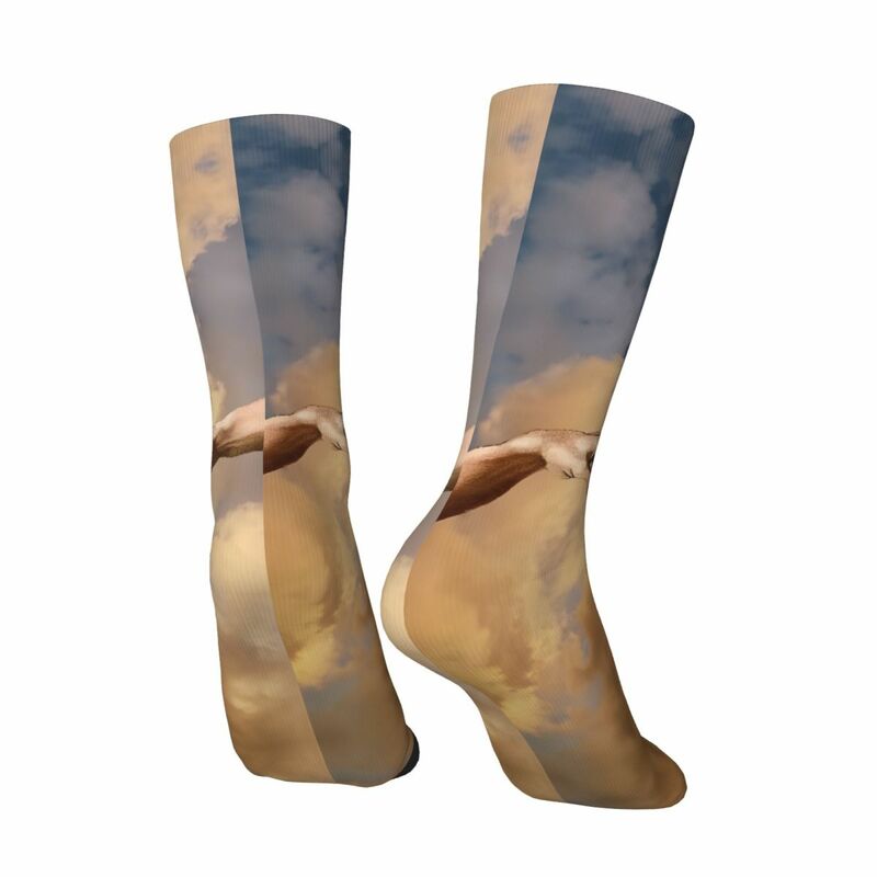 Phonecase kaus kaki kompresi pria hebat kaus kaki pria gaya jalanan Yesus uniseks mulus dicetak baru kaus kaki kru bahagia