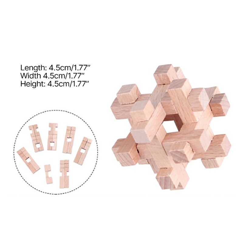 9 Stücke 3D Holz Gehirn Teaser Puzzle Schlösser Spielzeug Entwicklung Lernspielzeug