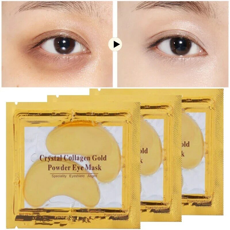 5 Pairs Crystal Collagen złota maska z oczami zmniejszyć ciemne koła worki pod oczami Anti Age uroda łatki podnoszenia ujędrniający oczy pielęgnacja skóry maska