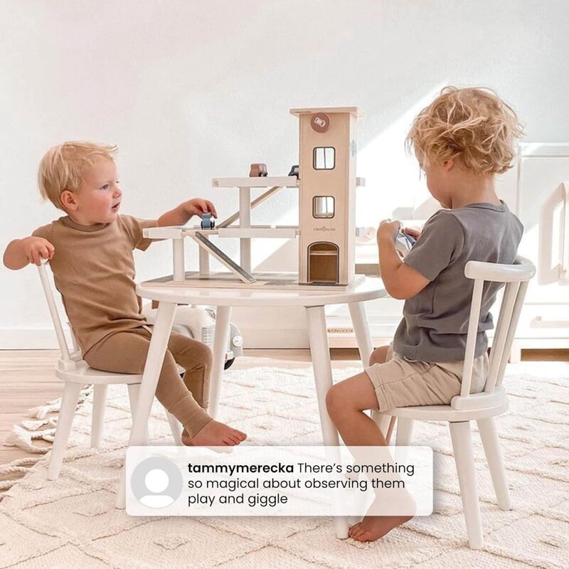Conjunto de mesa infantil e 2 cadeiras, cinza, ideal para artes e ofícios, Greenguard Gold Certified