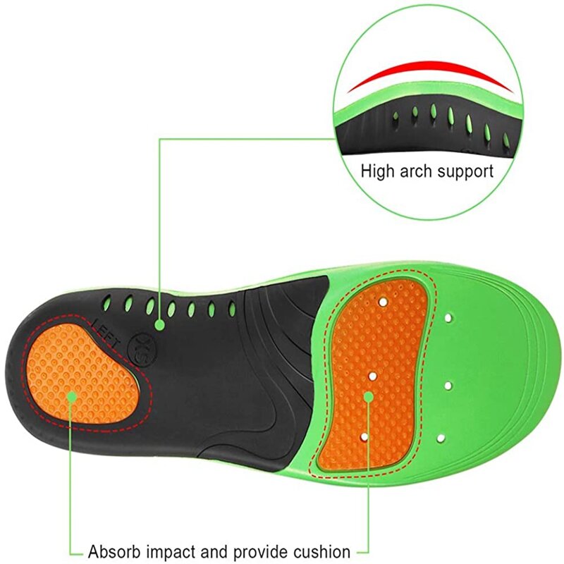 Sol Sepatu Penopang Lengkungan Tinggi Ortopedi Sol untuk Kaki Bantalan Lengkung Meringankan Plantar Fasciitis Nyeri Kaki Datar Sepatu Olahraga Sisipan