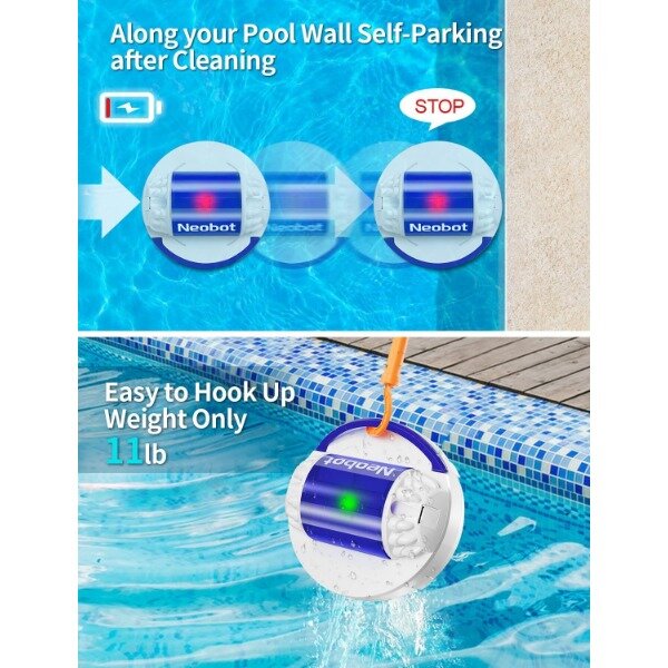 X1 2024 New Cordless Pool Cleaner, Robotic Pool Vacuum Cleaner, 120 Mins Maximum Runtime, Dual-Motor, Self-Parking