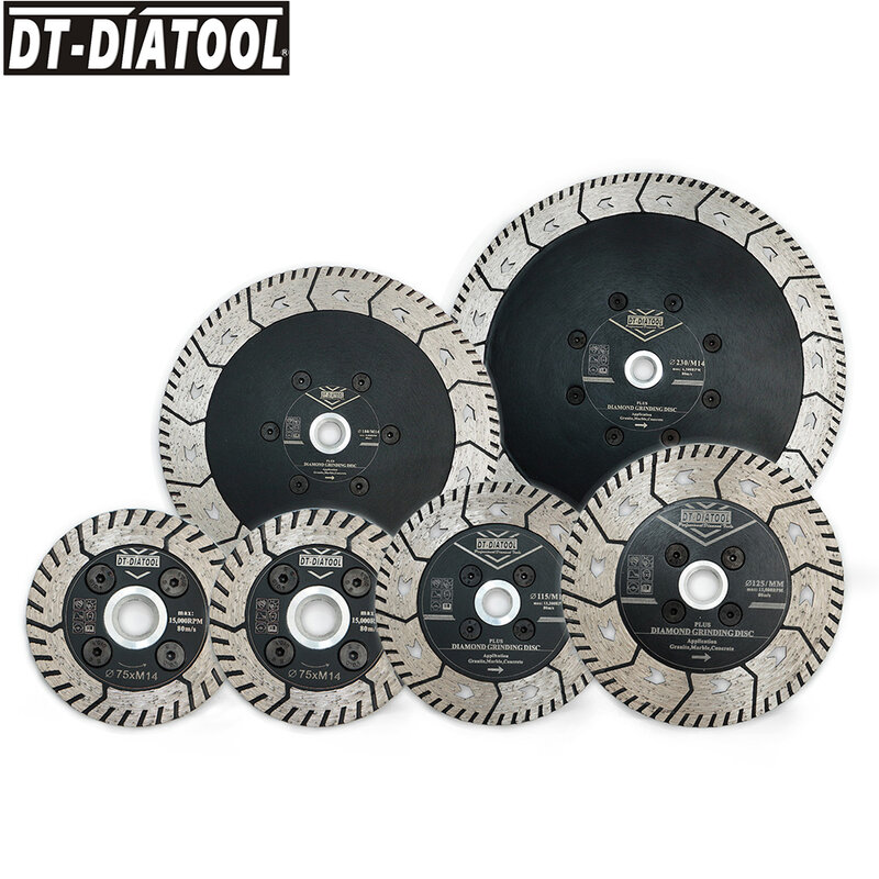 DIATOOL-disco de sierra de diamante, disco de corte de 75/115/125mm de diámetro, para hormigón, granito y mármol, 1 unidad disco diamantado