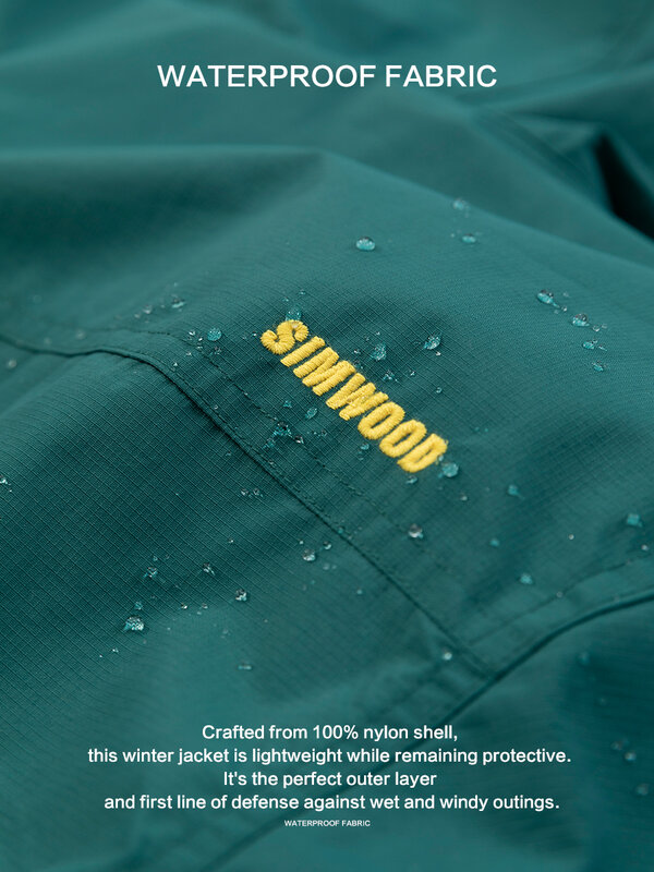 SIMWOOD-chaquetas 3 en 1 para hombre, abrigos desmontables a prueba de viento para senderismo al aire libre, cálido, 2023