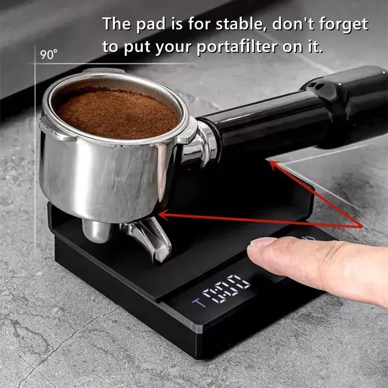 Mała waga do kawy Espresso Mini inteligentny czasomierz waga do kawy USB 2kg/0.1g/oz/ml prezent dla mężczyzny kobiety cyfrowa waga kuchenna