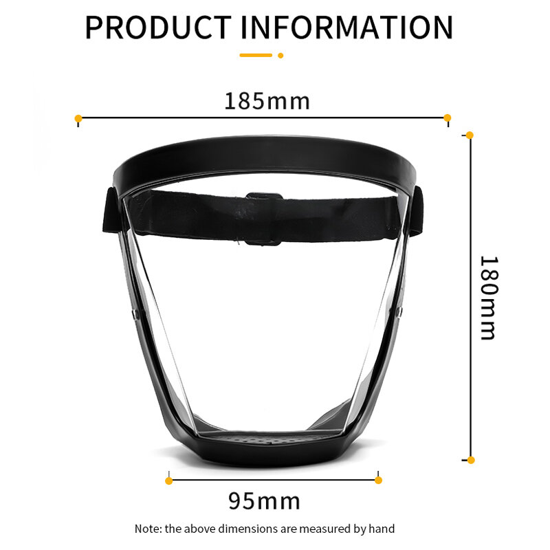 Work Protection Mask Full Face Shield Reusable Home Kitchen Splash Protection Mask Anti-fog Windproof Dustproof Mask With Filter