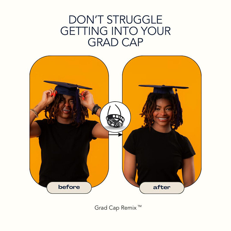 Non-Slip Graduation Cap Insert, Cap Estabilizador, Plastic Grad, Insert Headband, Fixa seu boné de graduação para mulheres e homens