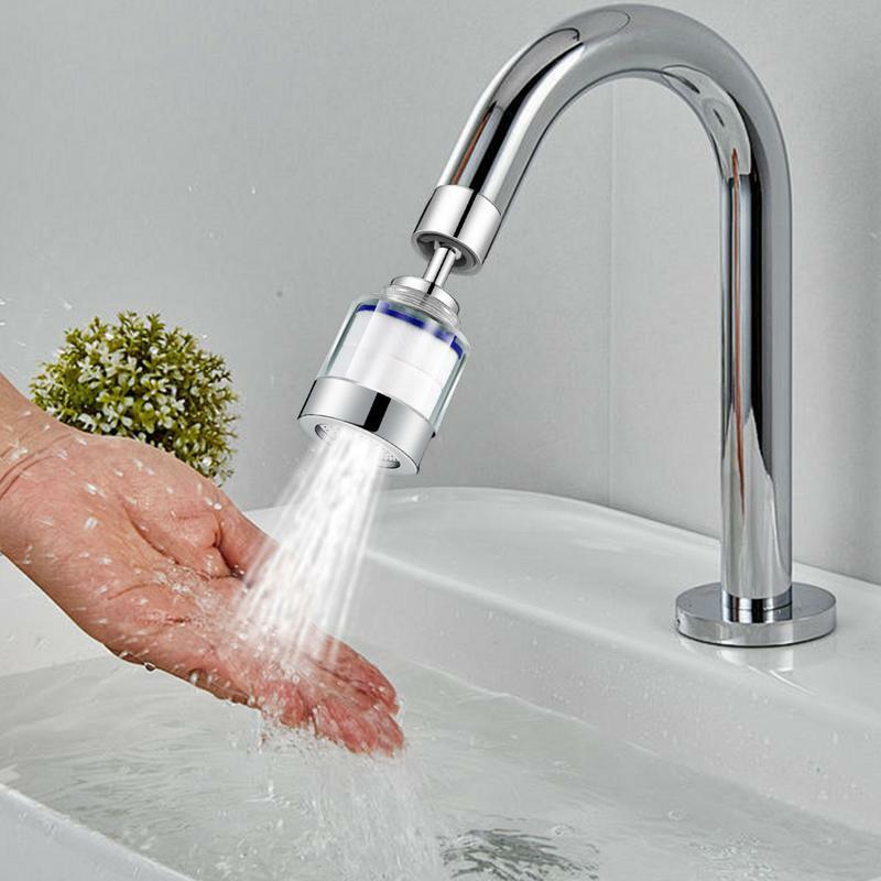 Penyaring air perpanjangan keran dapur berputar kepala mulut pipa keran konektor Nozzle untuk kamar mandi kamar mandi dapur