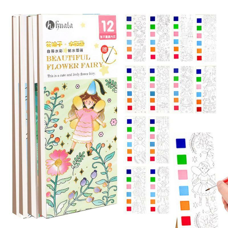 Pittura ad acquerello carta pittura Art Kit con colori ad acqua Set di colori e libro di pittura per bambini pittura ad acquerello e artigianato artistico