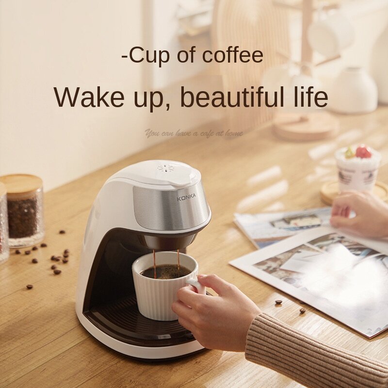 ماكينة قهوة نصف آلية محمولة ، تخمير منزلي في الولايات المتحدة ، شاي زهور ، مكتب