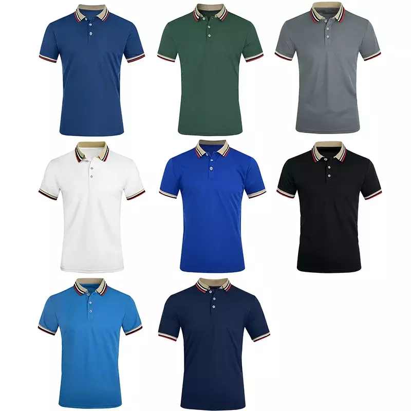 Homens 2024 Nova Marca Luxo Camisa Polo Primavera Verão Unisex Outdoor Sports Quick Dry Golf Shirt Solid Color Daily Top Dropshipping