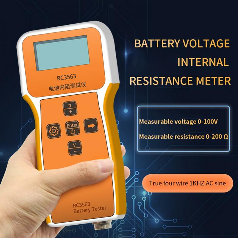 RC3563 detektor voltase baterai 18650, kontrol cerdas tampilan LCD resistansi Internal presisi tinggi, pengukur baterai