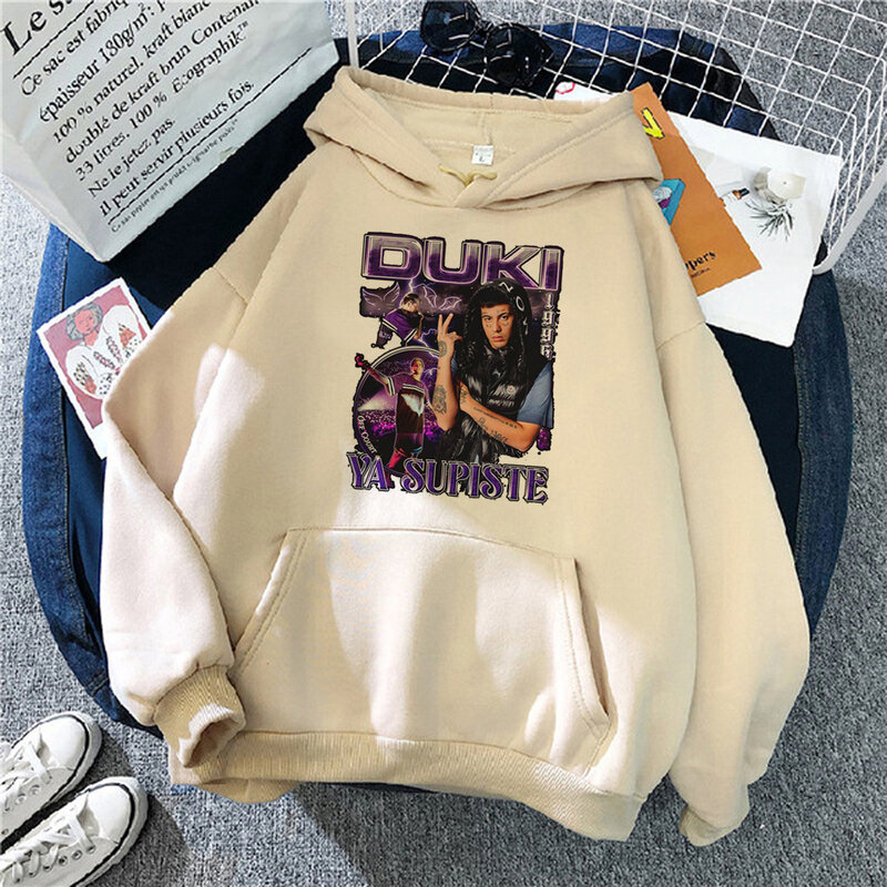 Duki Graphic Sweatshirts para mulheres, Harajuku Streetwear, Hoodies femininos, Estética, 2023