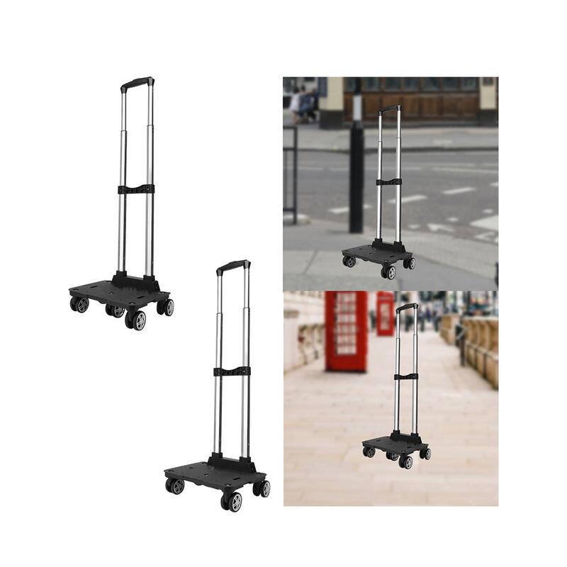 Luggage Trolley Handle Luggage Cart with Wheels for Travel Hiking Office Use