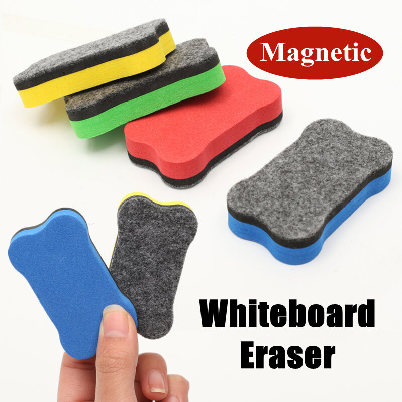 1/3Pcs High Quality Mini Bone Colorful Magnetic White Board Erasers Drywipe Marker Cleaner Teacher School Office Whiteboard 2022